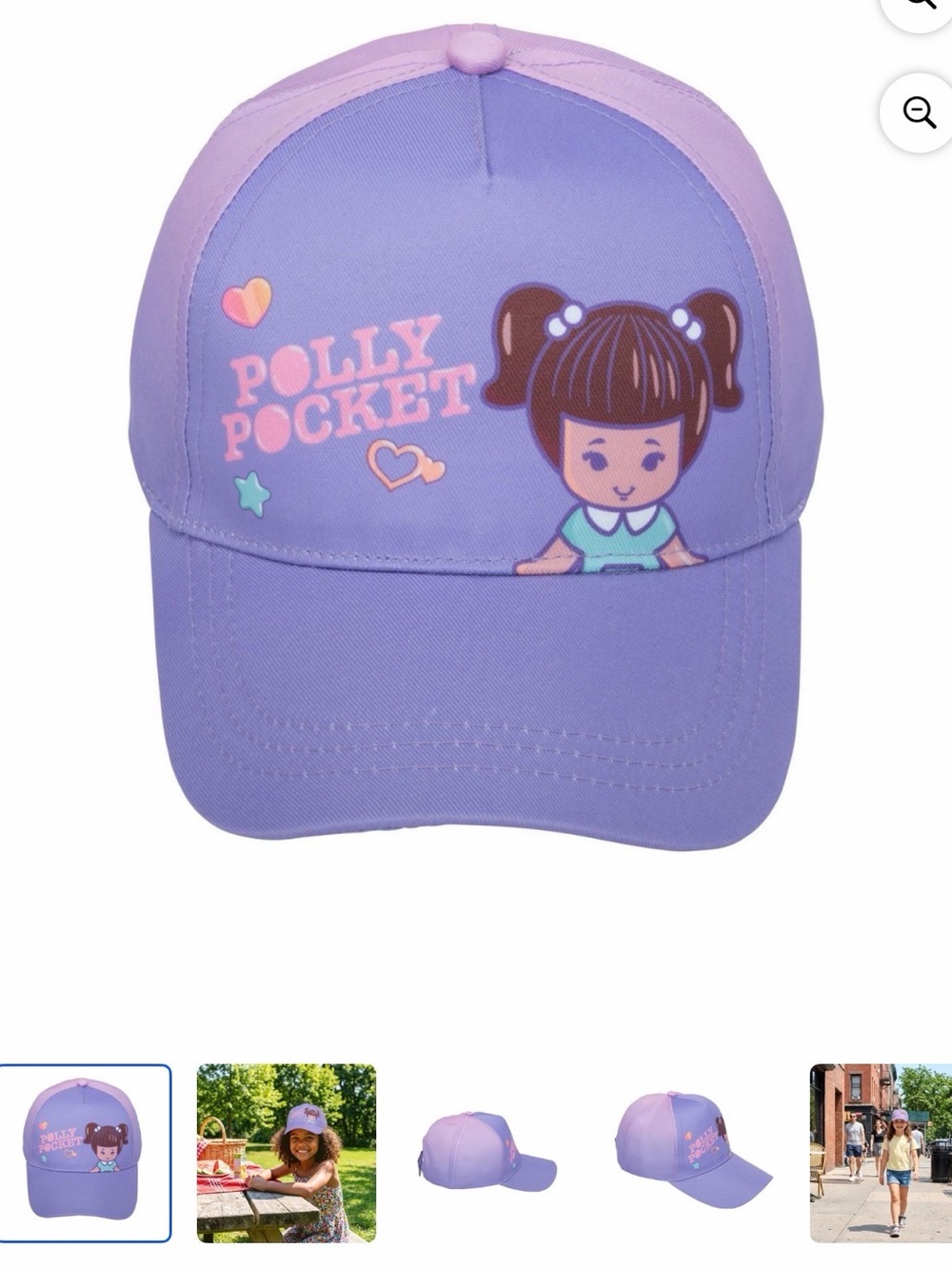 Polly Pocket Purple Girls Baseball Cap Hat